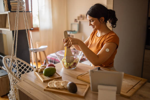 Young woman preparing a healthy salad