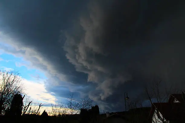 This picture shows a cold front over Germany on the 12th of April in 2013.