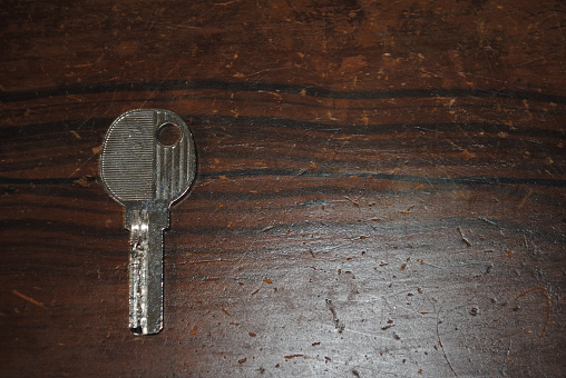 Wooden door with old lock