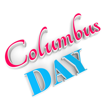 Columbus day isolated on white. Related images: