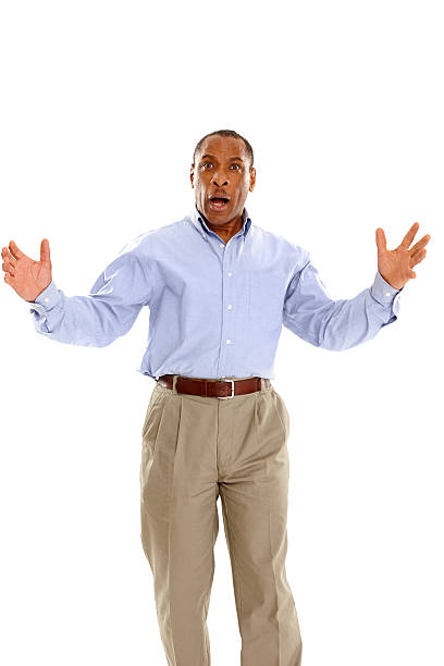 istock Mature african man looking shocked 187113911