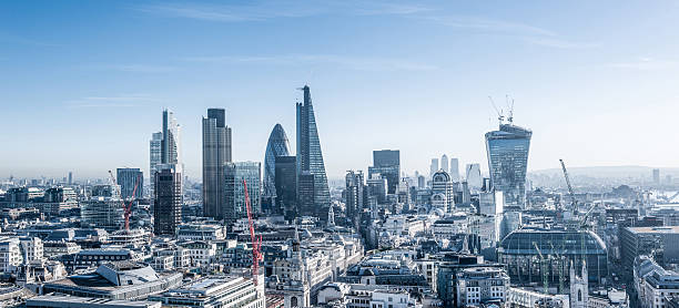 City of London Panoramic of the Financial Districts of London tower 42 stock pictures, royalty-free photos & images