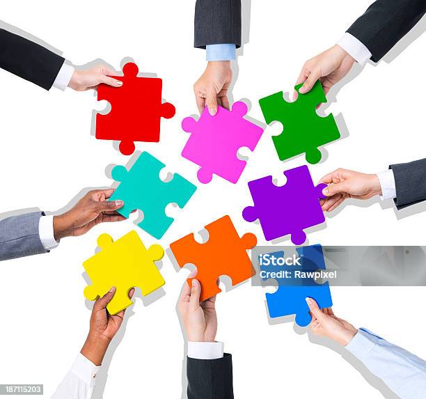 Business Teamwork Stock Photo - Download Image Now - Teamwork, Holding Hands, Jigsaw Puzzle