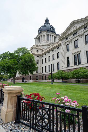Side view of the Capitol of South Dakota, Pierre, South Dakota, USA