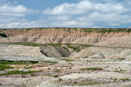 Dramatic sky over the land. Rock formations Extreme terrain. ￼