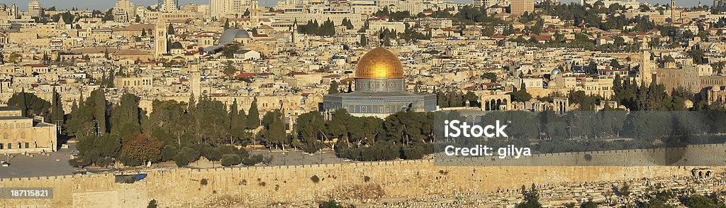 Cúpula de la roca, Jerusalén mezquita principal en la - Foto de stock de Aceituna libre de derechos