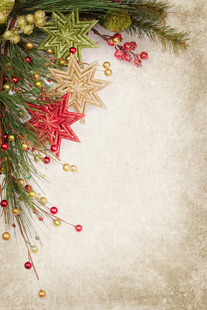 Vinrage Holiday Pine and Stars Border