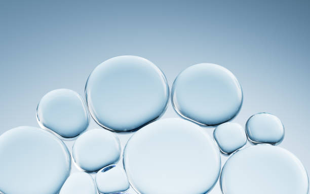 istock Liquid oil bubble texture background, transparent glass background, 3d rendering. 1871167593