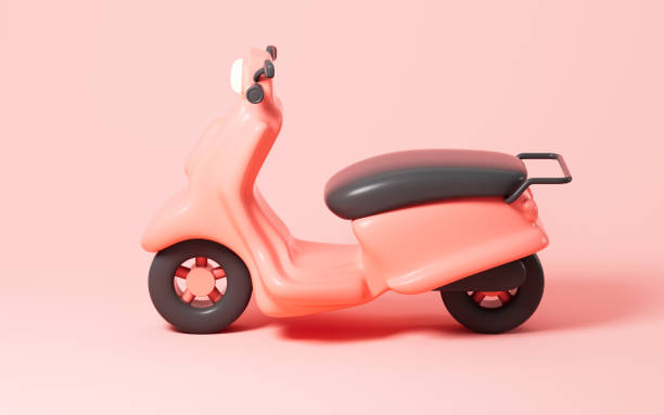 istock Cartoon scooter model, electric bicycle, 3d rendering. 1871172693