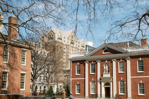University Buildings near Harvard Square, Boston, Massachusetts, USA. This is part of Harvard University.