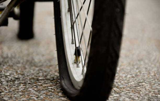 istock Bike flat tire 1871180476