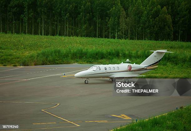 Corporate Private Jet Stock Photo - Download Image Now - Air Vehicle, Airplane, Airport