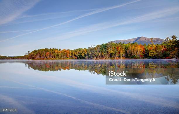 Autumn Reflection Stock Photo - Download Image Now - Mt Katahdin, Baxter State Park, Maine