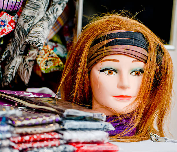 Mannequin in store selling scarve