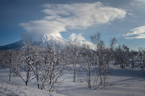Mt Yotei in Hokkaido winter Japan