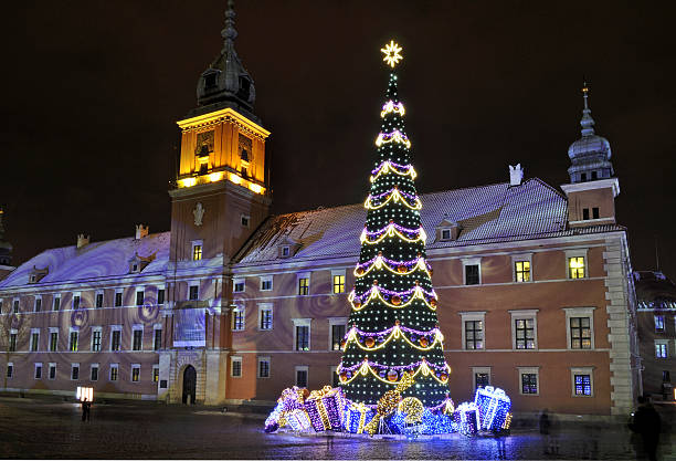istock Christmas decorations at night in Warsaw 187120345