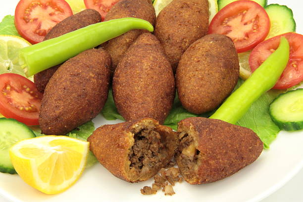 istock Turkish dish stuffed meatball with bulgur. ( icli kofte ) 187120443