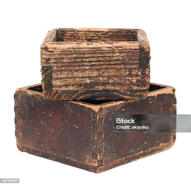 Old Empty Wooden Box Stock Photo - Download Image Now - Box - Container, Brown, Clipping Path