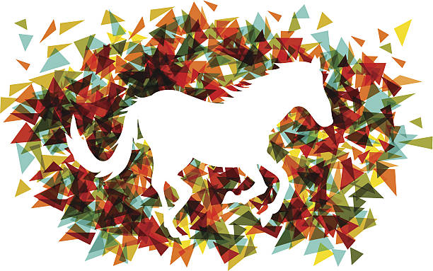istock Chinese new year of the Horse shape triangle EPS10 file. 187120942