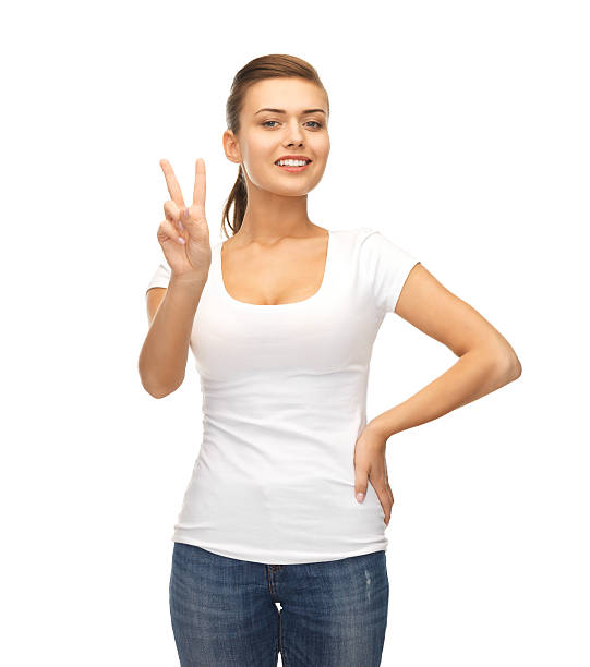 istock woman showing victory or peace sign 187121120