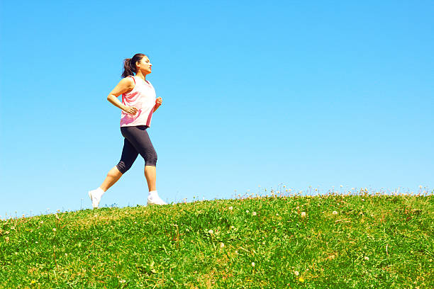 istock Mixed Race Woman Jogging 187121439