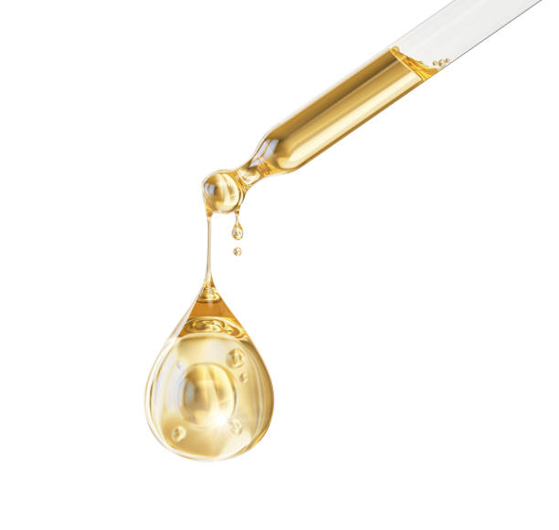 istock Cosmetic pipette with Cosmetic Essence oil Liquid drop on a white background, 3d rendering. 1871220071