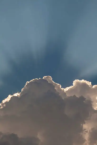 Photo of Beautiful dramatic sky with sun rays.