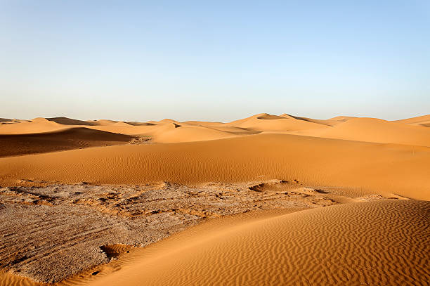 Dunes, Hamada du Draa, Morocco stock photo