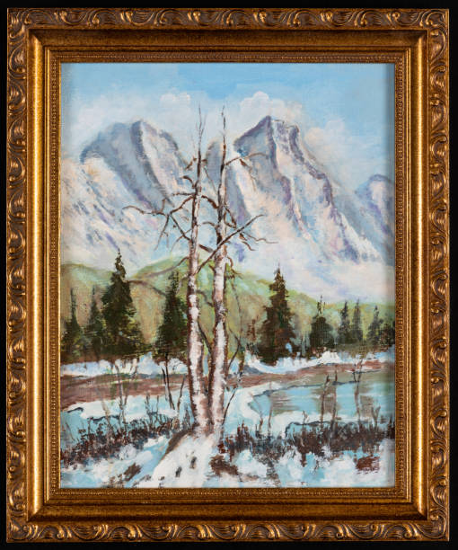 istock Framed Winter Wonderland Acrylic Painting 1871235812