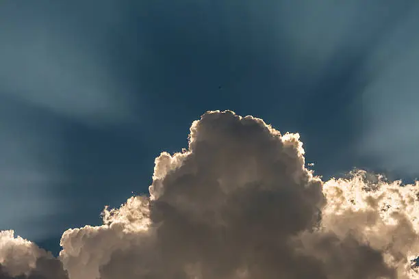 Photo of Beautiful dramatic sky with sun rays.