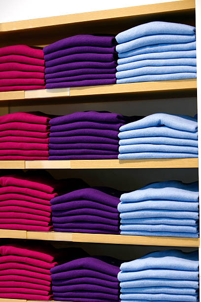 istock Colorful cashmere sweaters in clothing store. 187125139