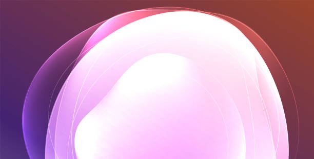 istock Colorful transparent flowing fluid shapes with glow effect geometric background. Wavy lines round forms. Vector illustration For Wallpaper, Banner, Background, Card, Book Illustration, landing page 1871257637