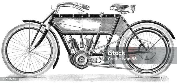 Motocicletta - Immagini vettoriali stock e altre immagini di Motocicletta - Motocicletta, Incisione - Oggetto creato dall'uomo, Incisione - Tecnica illustrativa