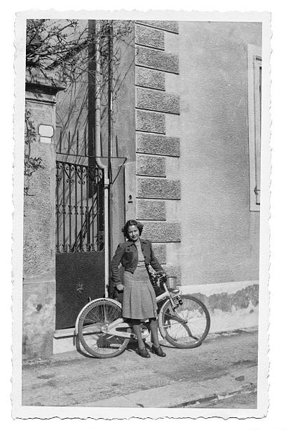 istock Woman in 1942.Black And White. 187125995