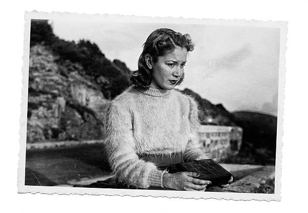 istock Woman in 1942.Black And White. 187126007