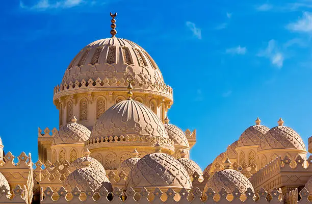 Domes of the mosque, Hurghada, Egypt