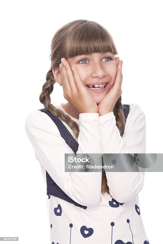 Портрет маленькая девочка - Стоковые фото Заплетённые волосы роялти-фри