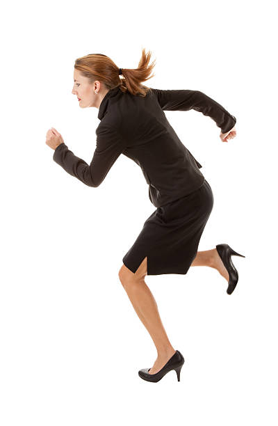 istock Isolated Business Woman Running 187127253