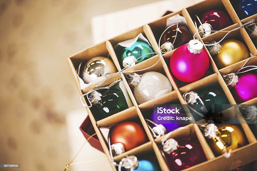 Decorações multicolored bolas para árvore de Natal - Royalty-free Arranjo Foto de stock