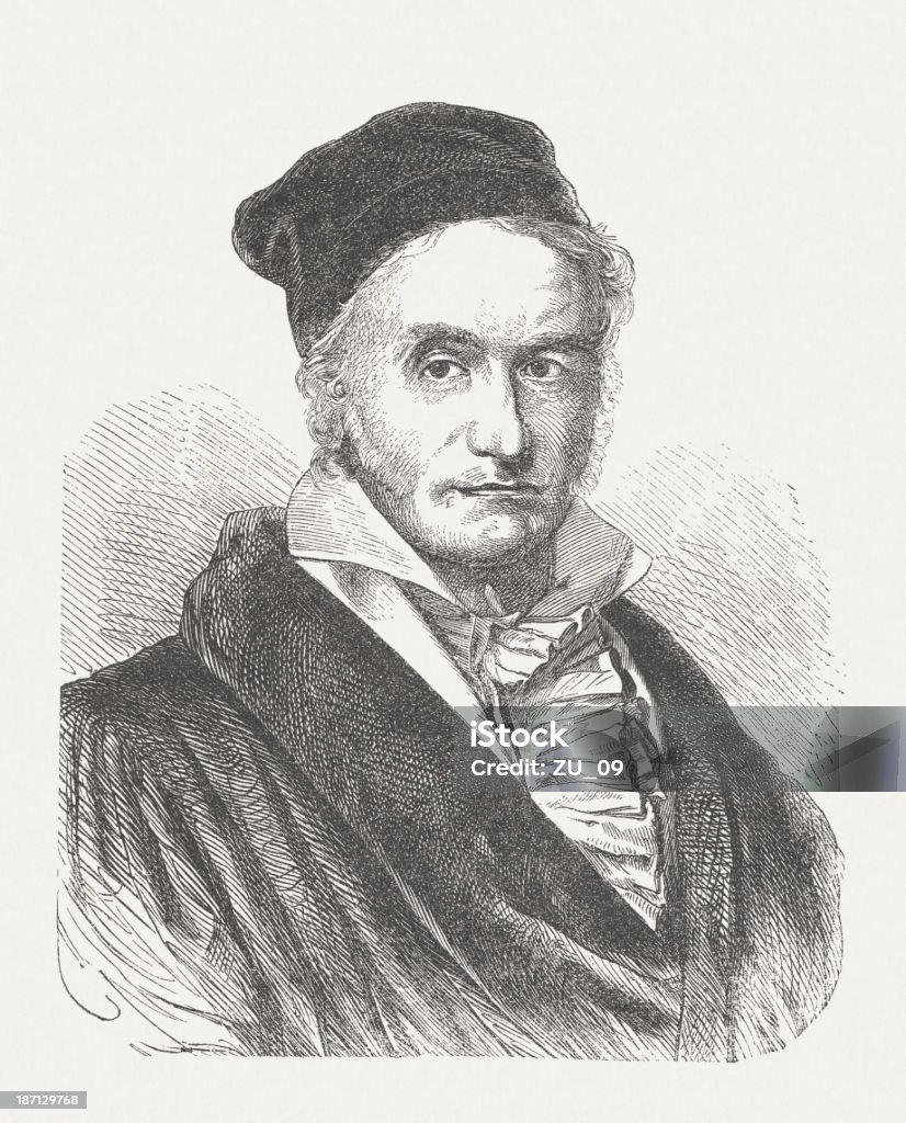 Carl Friedrich Gauß (1777-1855) - Lizenzfrei Mathematiker Stock-Illustration