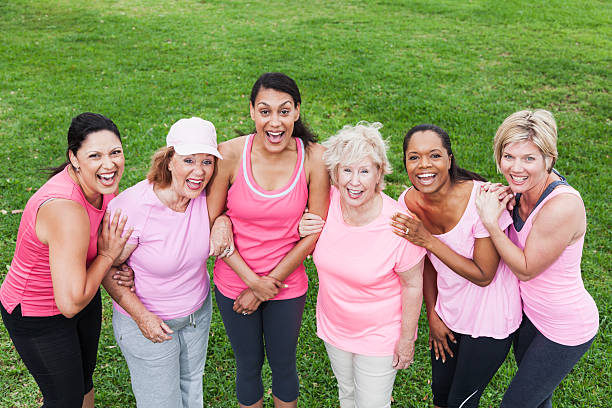 istock Group of women wearing pink 187131025