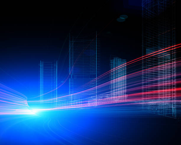 istock Futuristic Urban City with Freeway Traffic 187131703