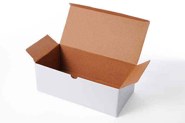 istock Isolated shot of blank and empty box on white background 187131795