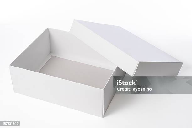 絶縁ショットを白背景の上に空白のボックス - からっぽのストックフォトや画像を多数ご用意 - からっぽ, カットアウト, カラー画像