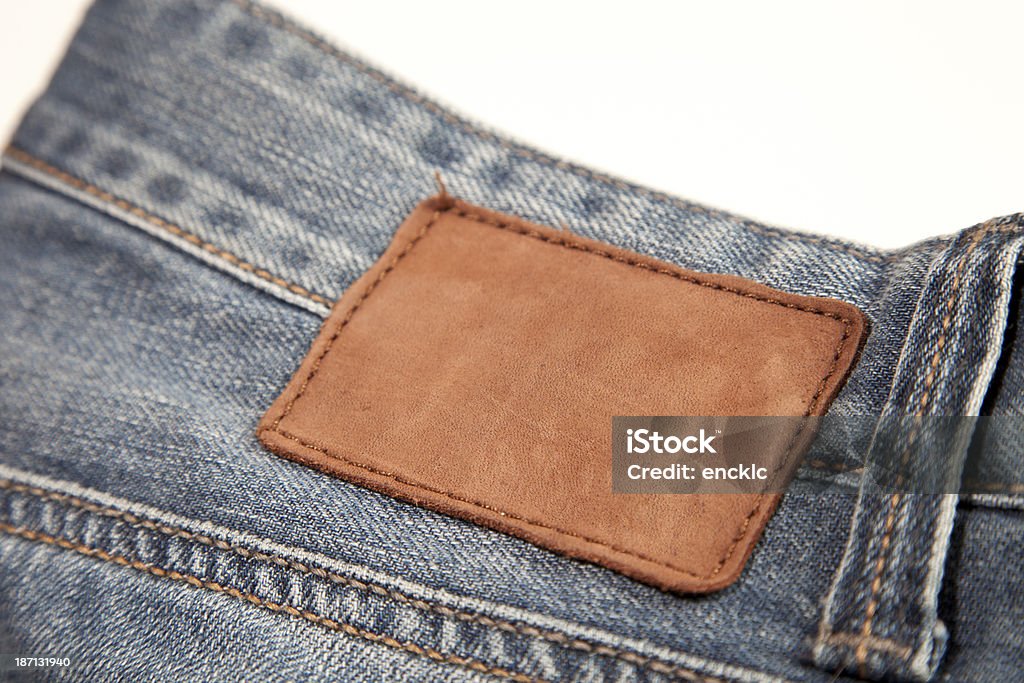 jeans label aus Leder - Lizenzfrei Etikett Stock-Foto