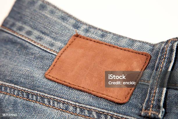 Jeans Label Aus Leder Stockfoto und mehr Bilder von Etikett - Etikett, Kleidung, Nähen