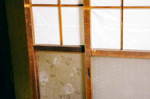 Ancient Japanese sliding doors (shoji)