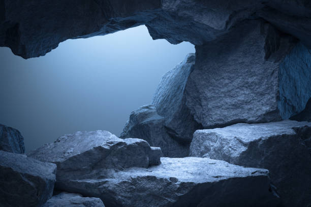 istock blue geometric Stone and Rock shape background. 1871341673