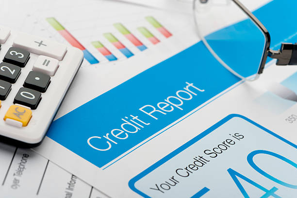 istock Credit report with score 187135395