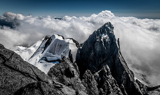 Climbing the east face of Mt. Serratus